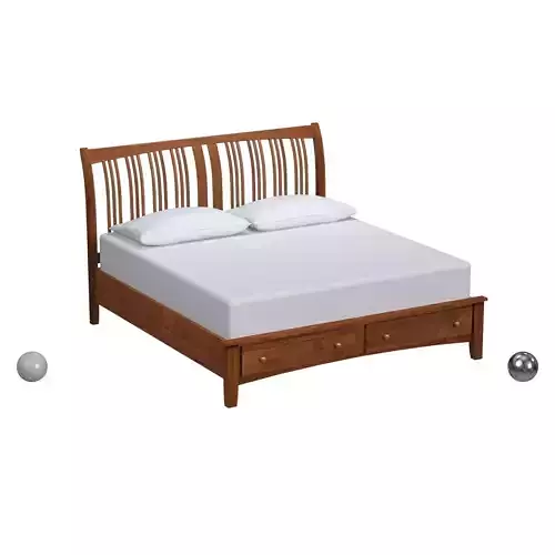 Cherry Garden Sleigh Storage Bed