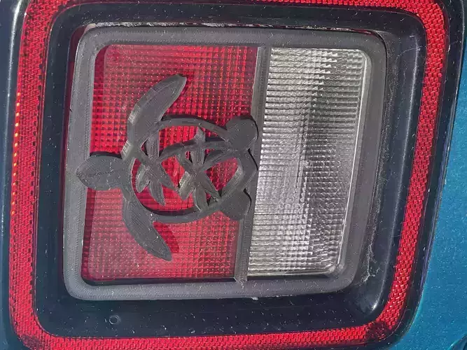 Jeep Wrangler Taillight covers Sea Turtle 3D model