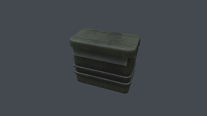 Ammunition box Low-poly 3D model