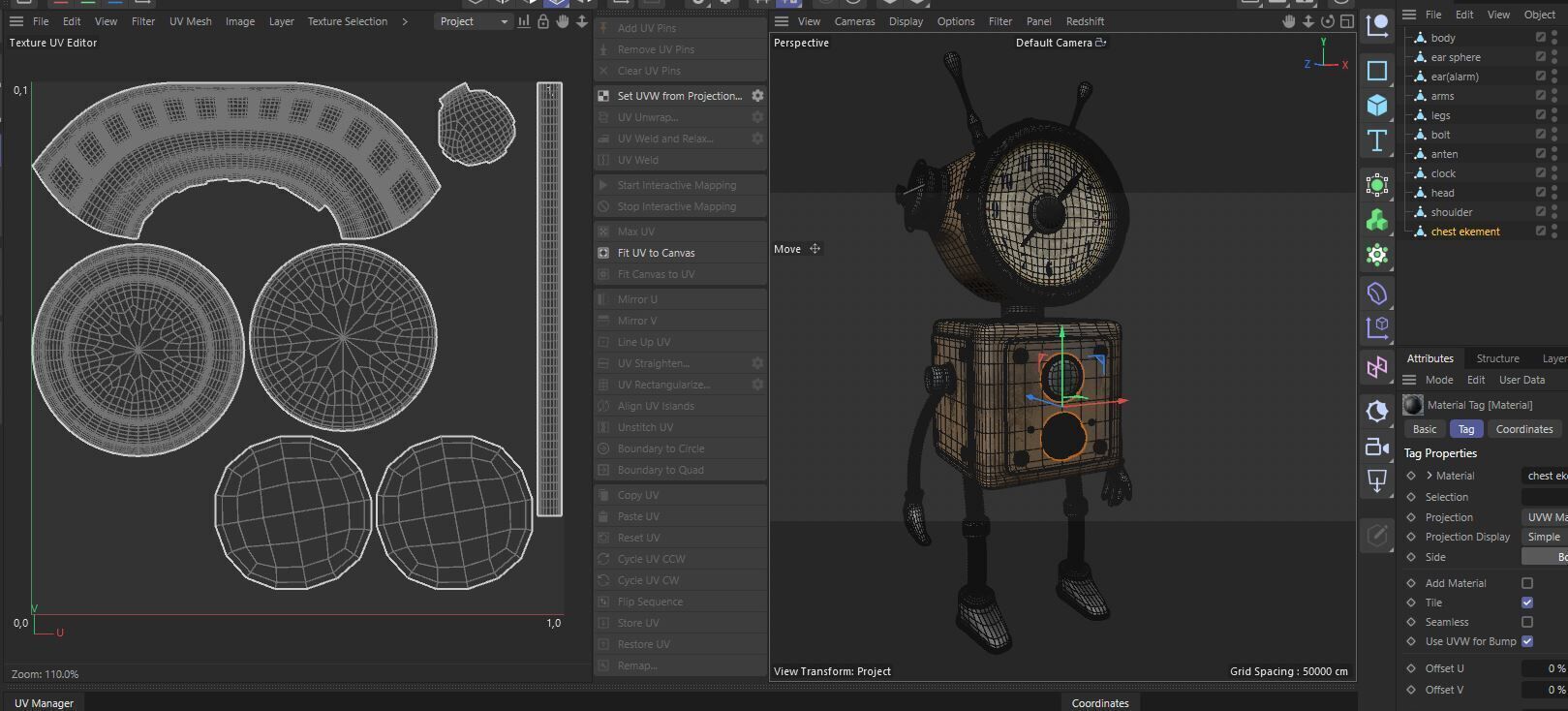 Old Alarm Robot Low-poly 3D model_20