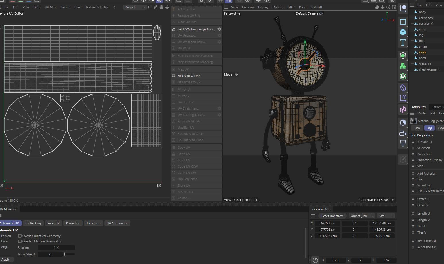 Old Alarm Robot Low-poly 3D model_16