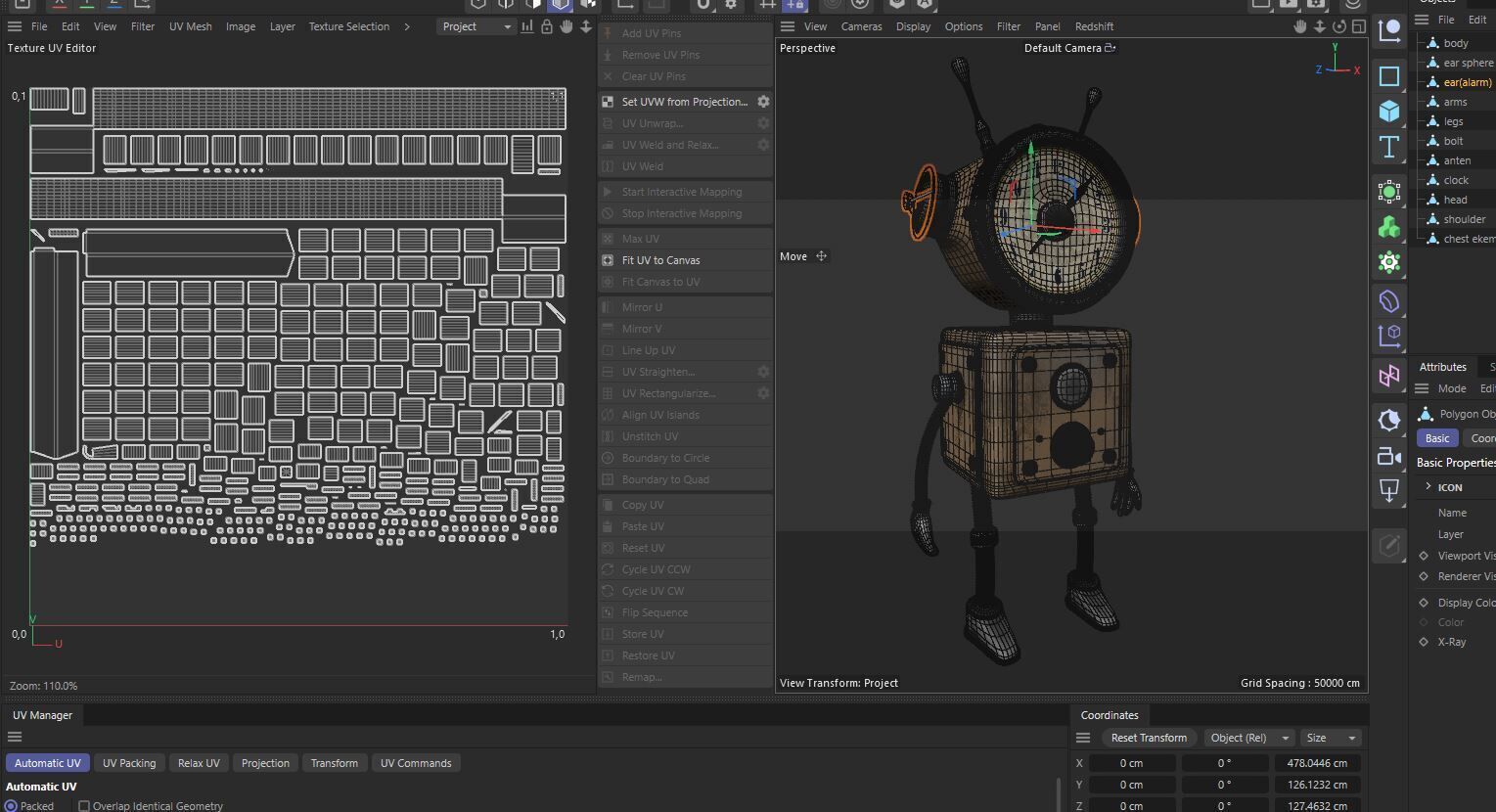 Old Alarm Robot Low-poly 3D model_22