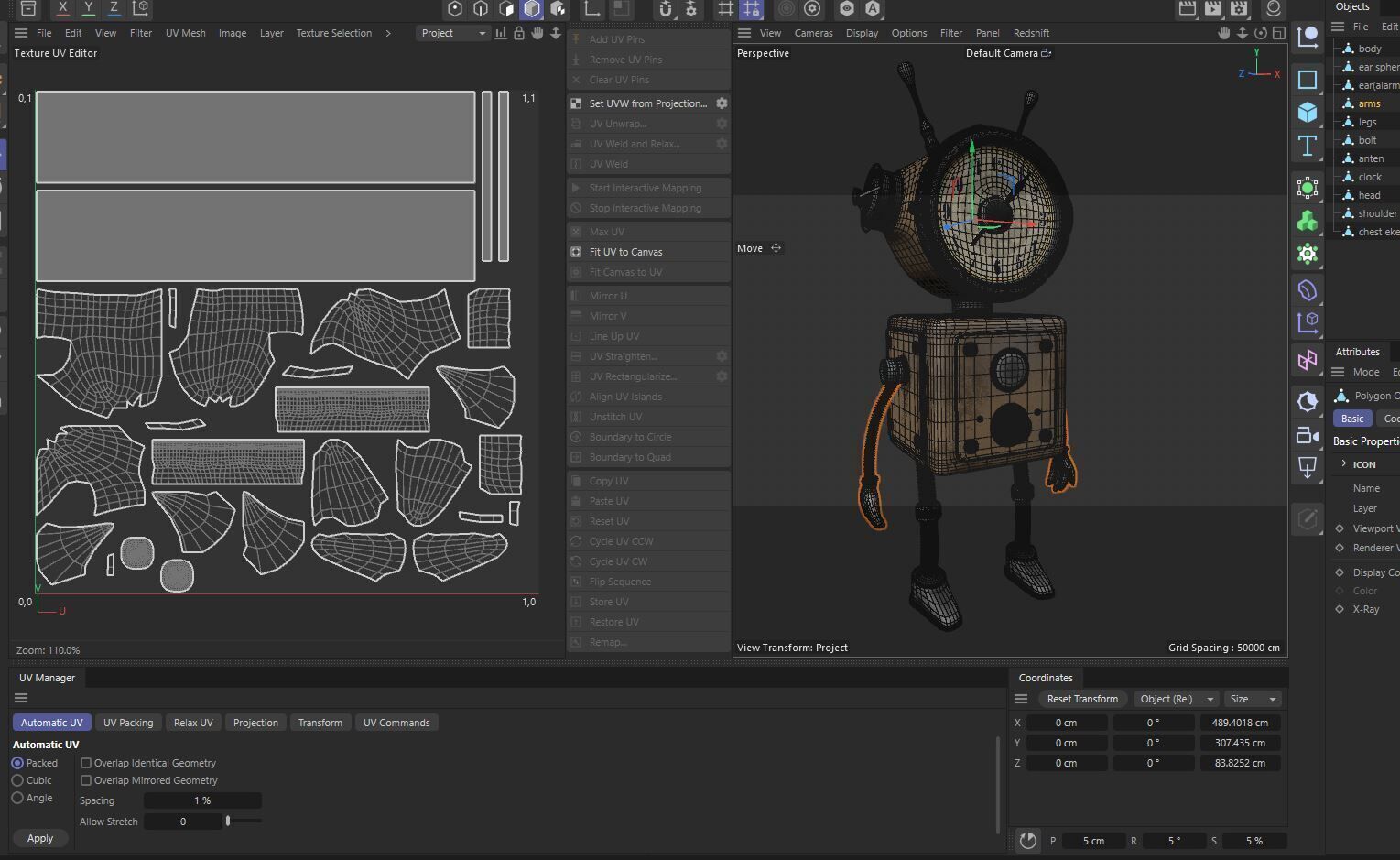 Old Alarm Robot Low-poly 3D model_23