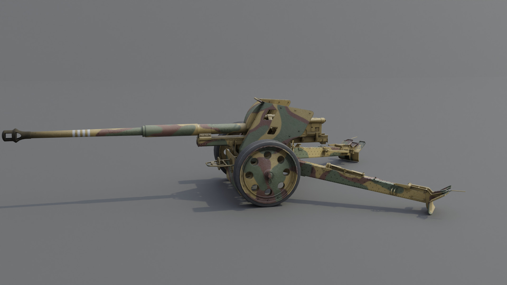 88 mm Pak 43 Anti-Tank Gun Low-poly 3D model_22