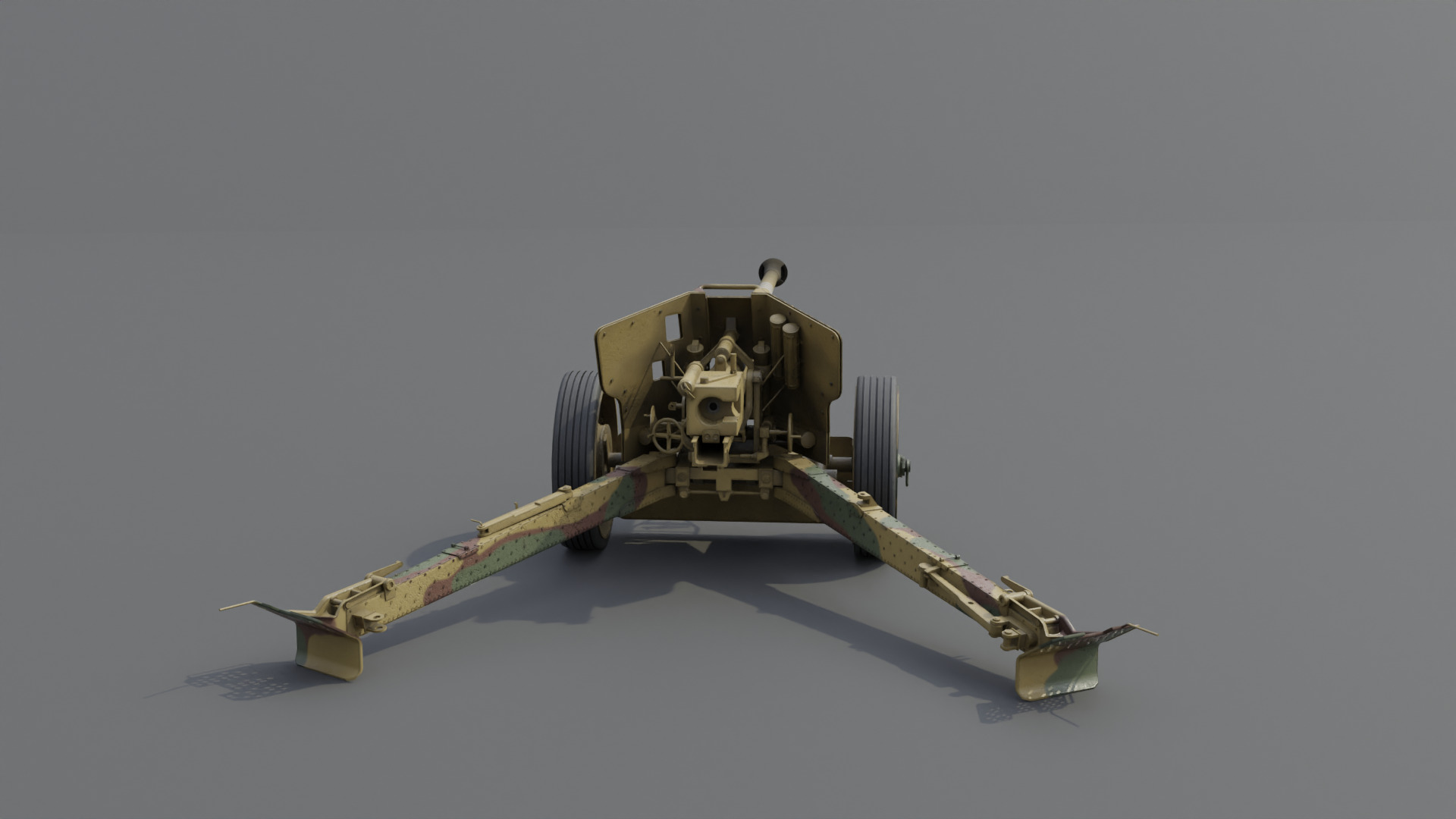 88 mm Pak 43 Anti-Tank Gun Low-poly 3D model_19