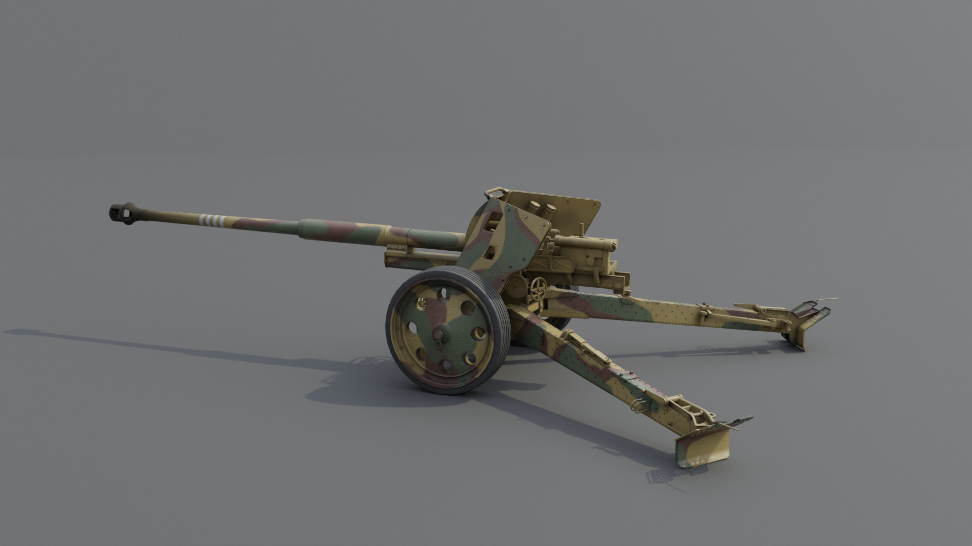 88 mm Pak 43 Anti-Tank Gun Low-poly 3D model_21