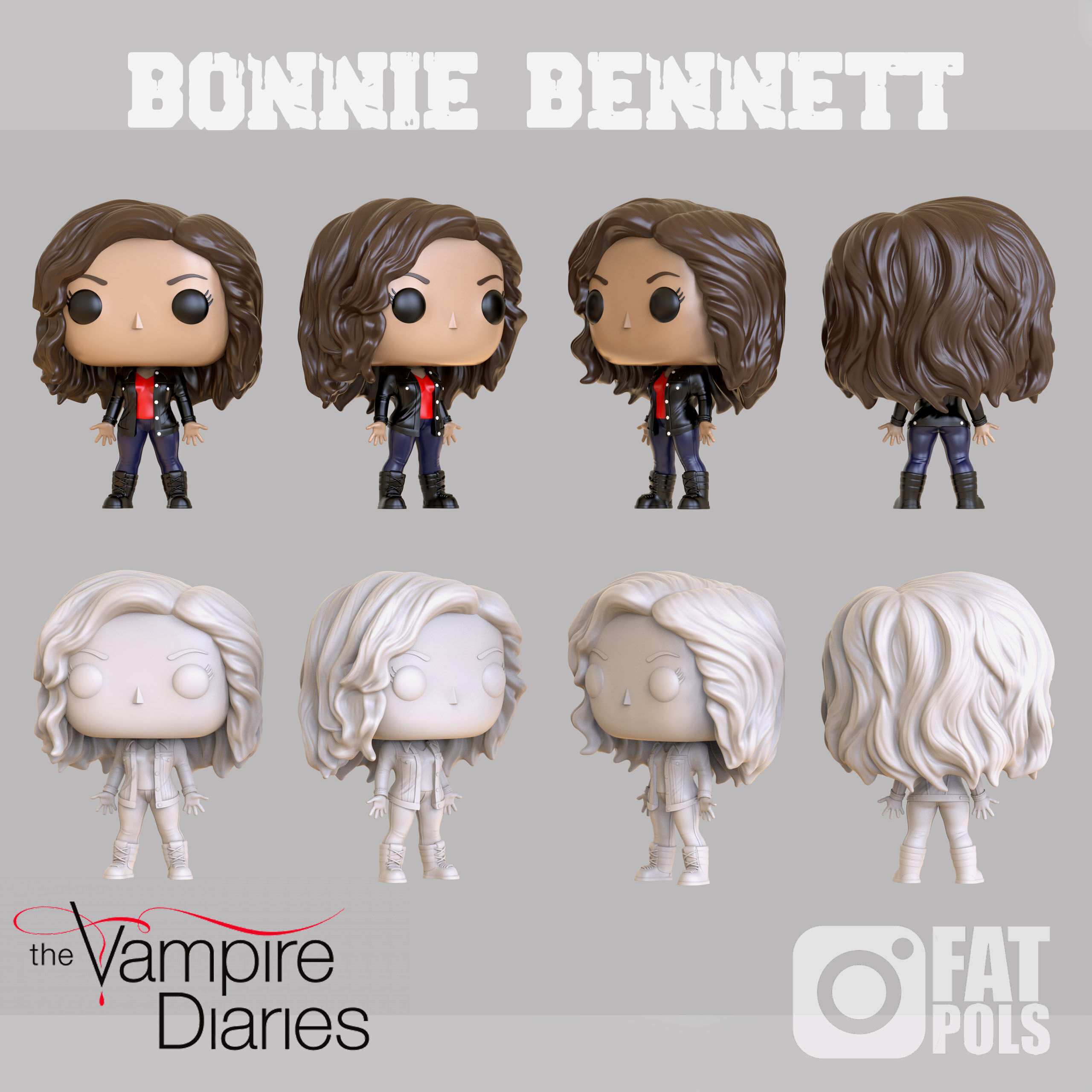 BONNIE BENNETT - VAMPIRE DIARIES - CUSTOM POP 3D print model_1