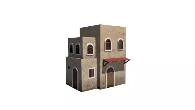 Middle Eastern Style Building - PBR Game Ready
