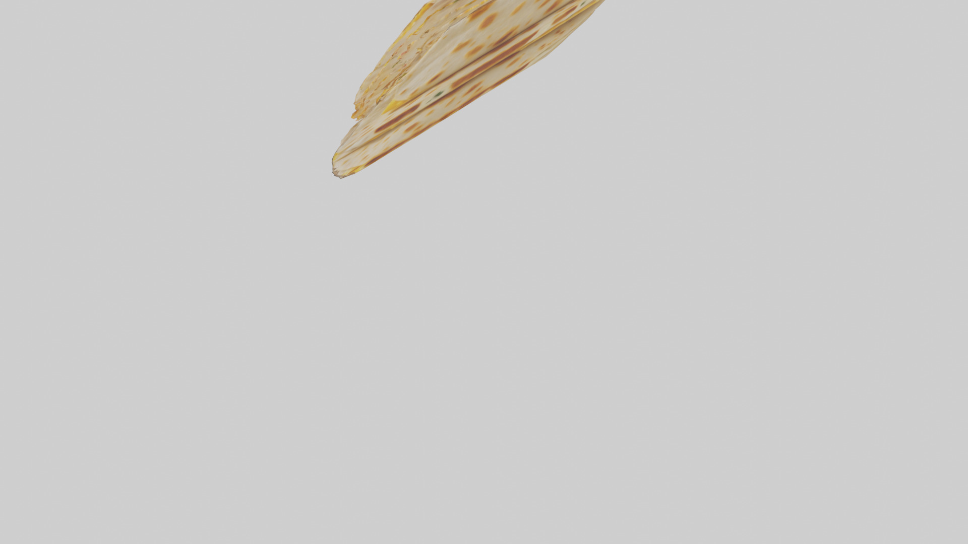 Chicken and cheese quesadilla model 3D model_3