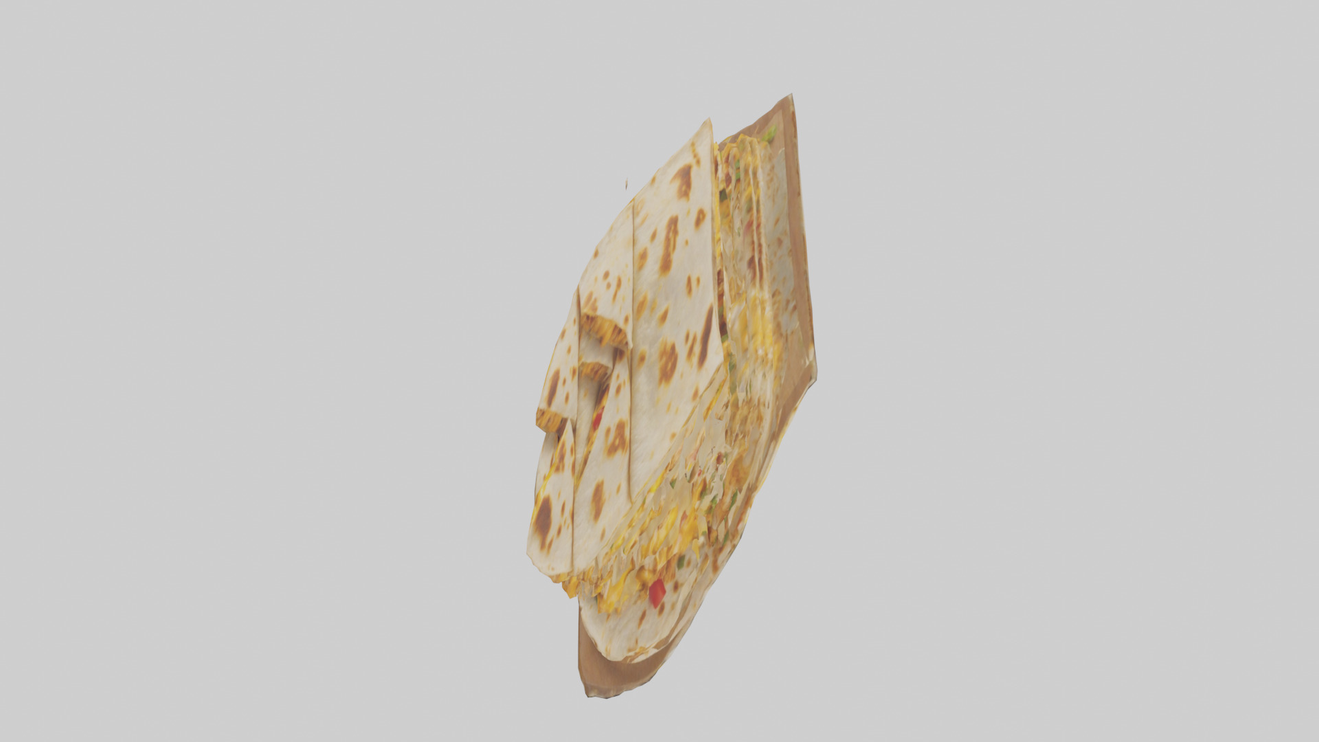 Chicken and cheese quesadilla model 3D model_17