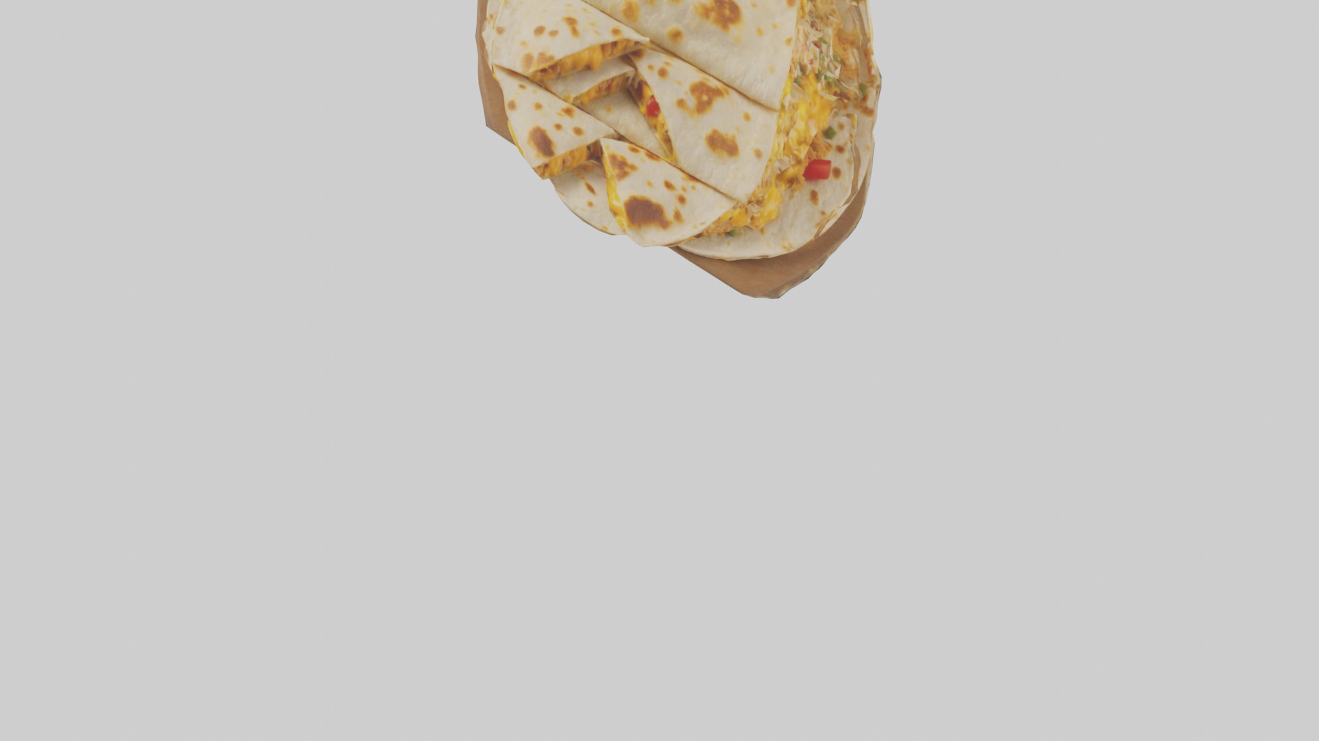 Chicken and cheese quesadilla model 3D model_5