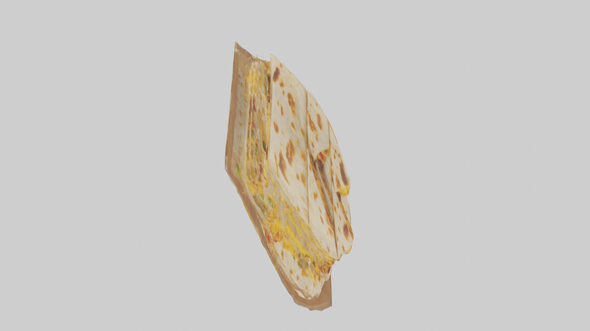 Chicken and cheese quesadilla model 3D model_18