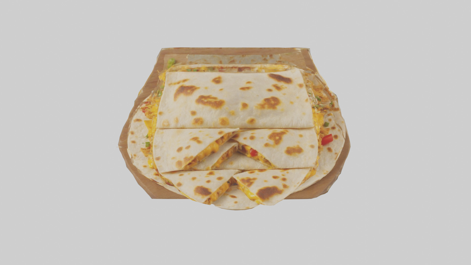 Chicken and cheese quesadilla model 3D model_16