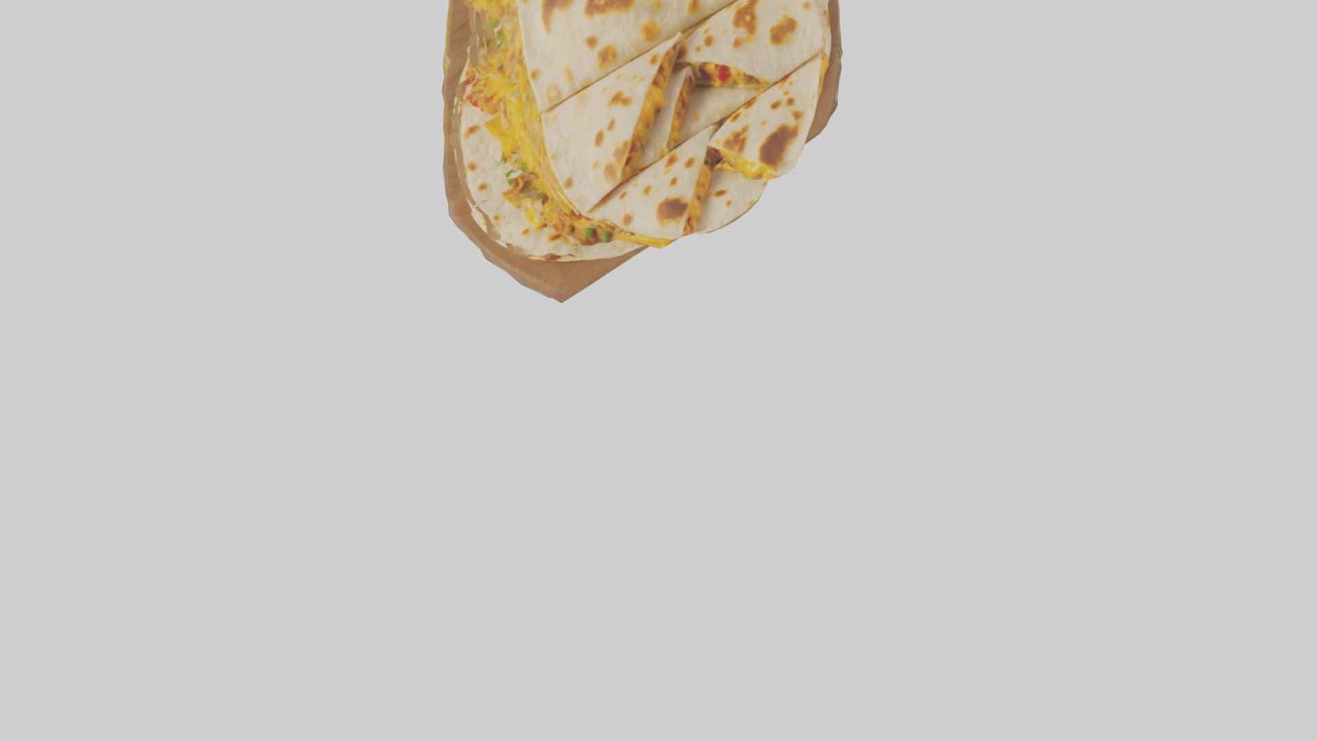 Chicken and cheese quesadilla model 3D model_6