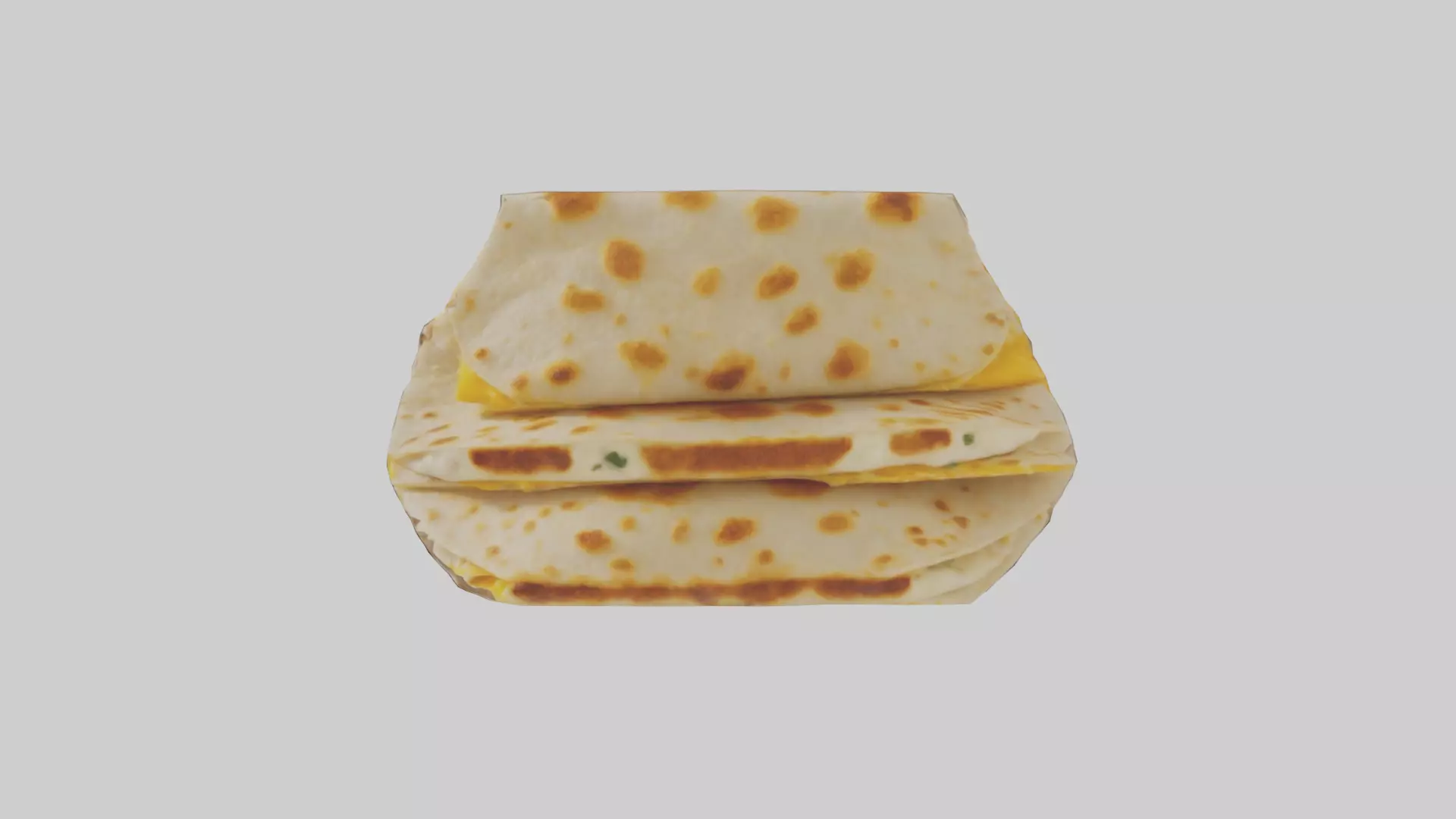 Chicken and cheese quesadilla model 3D model_0