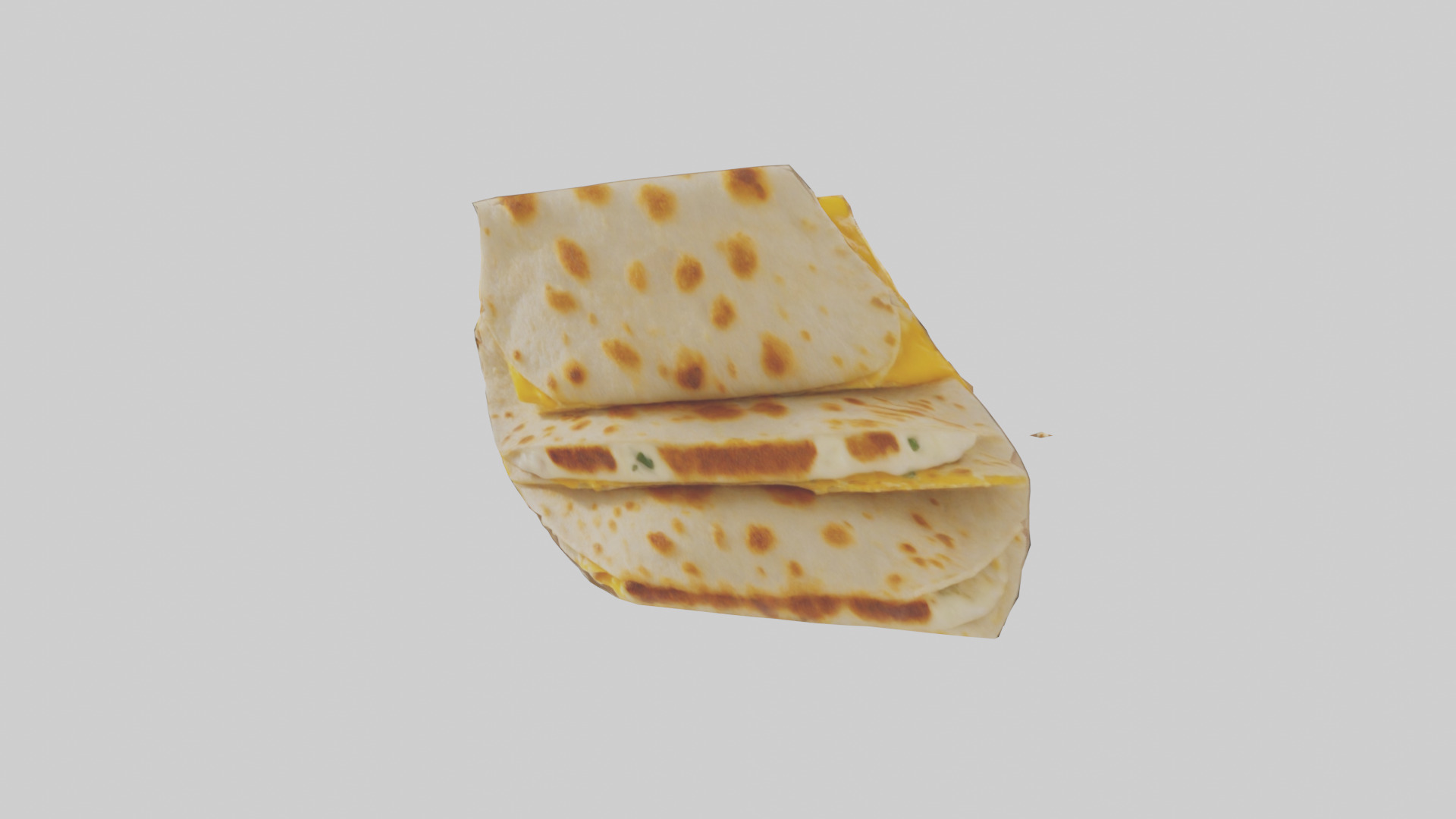 Chicken and cheese quesadilla model 3D model_2