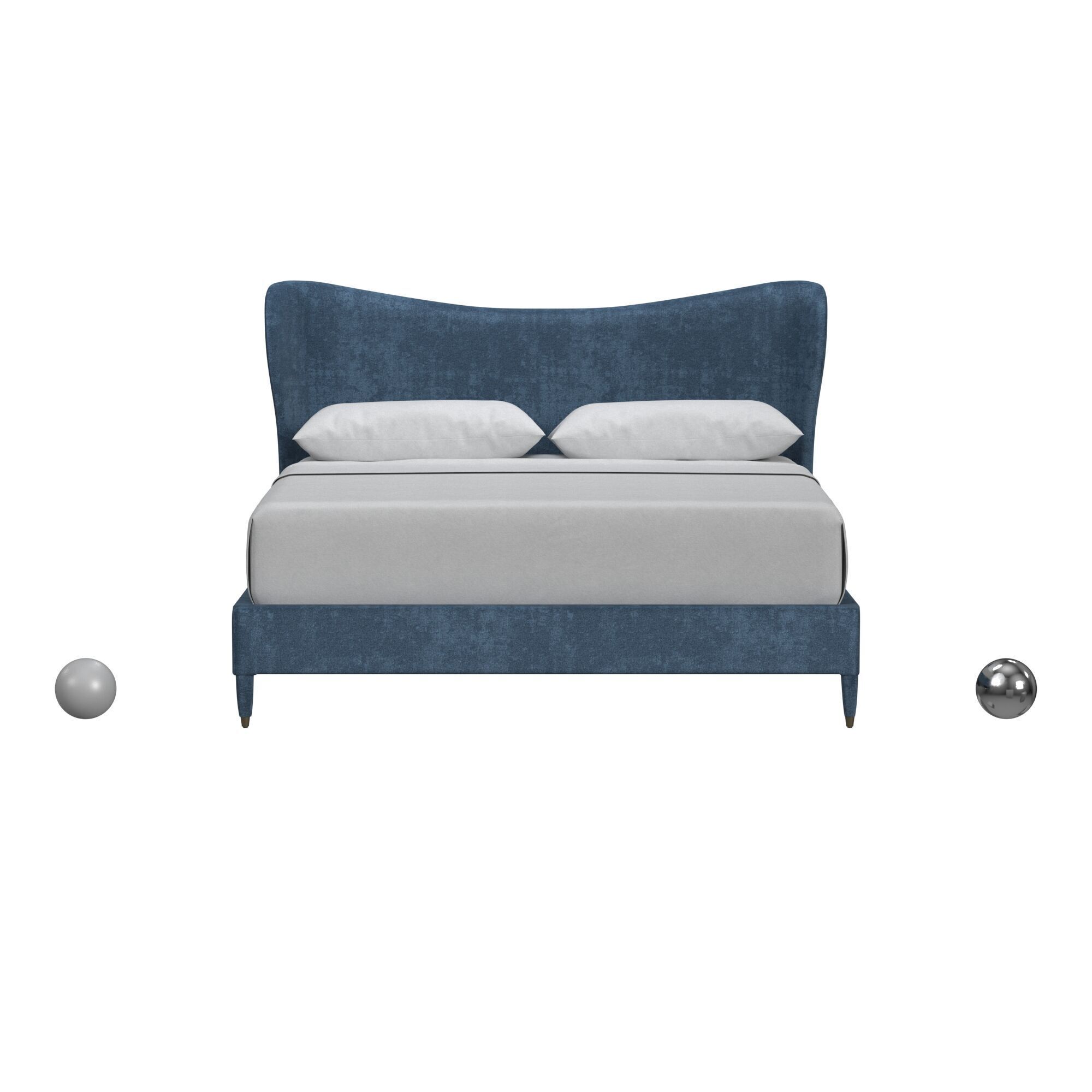 Uttermost Furniture - Upholstered Bed 3D model_1