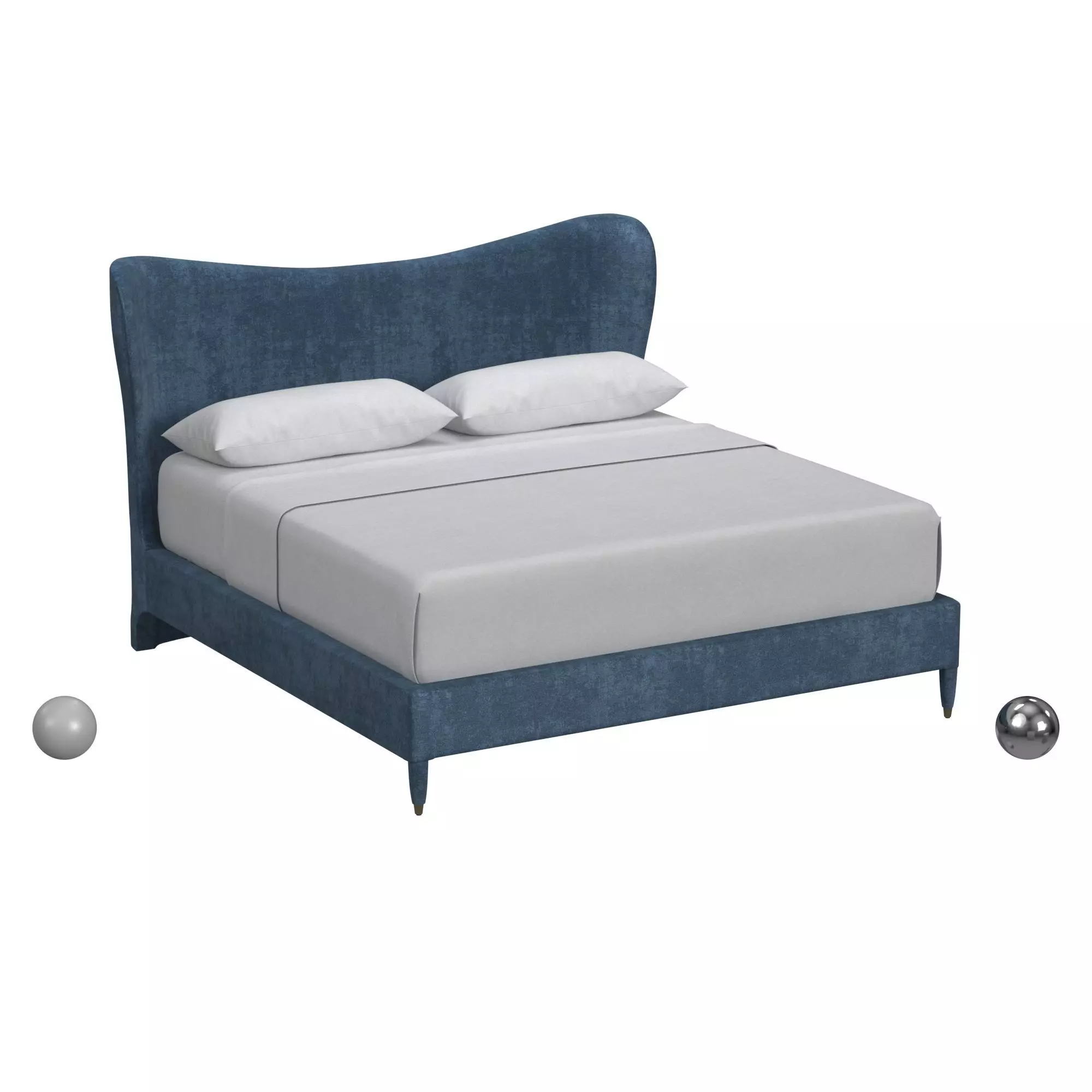 Uttermost Furniture - Upholstered Bed 3D model_0