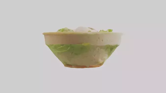 Chicken Caesar salad model 3D model 3