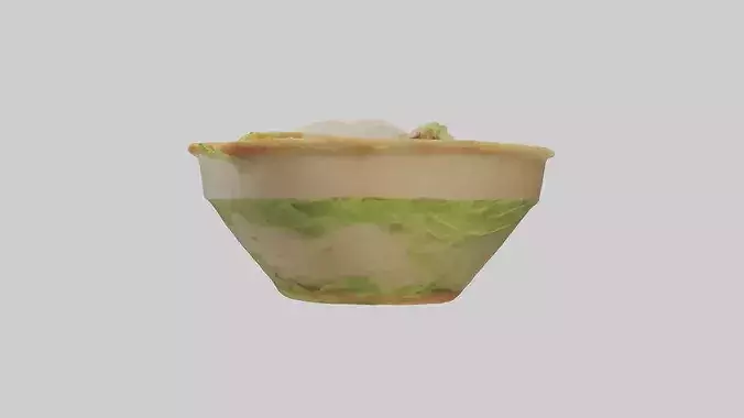 Chicken Caesar salad model 3D model 2