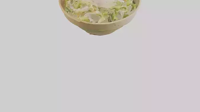 Chicken Caesar salad model 3D model 5