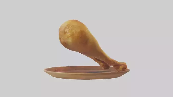 Chicken drumsticks model 3D model 2