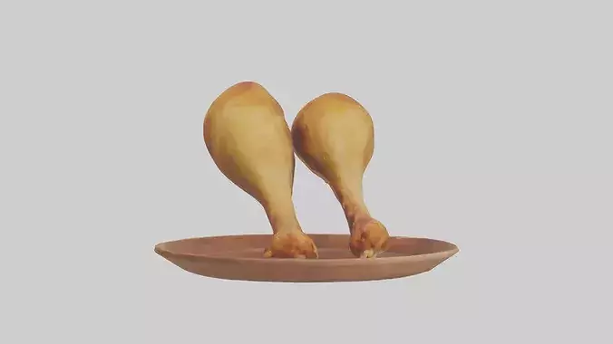 Chicken drumsticks model 3D model 3