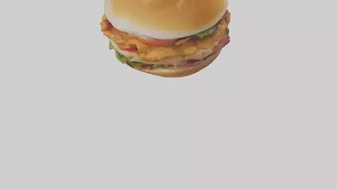Chicken fillet sandwich model 3D model 4