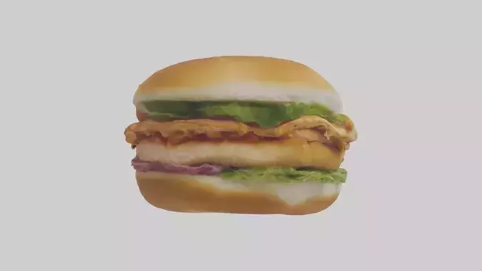 Chicken fillet sandwich model 3D model 3