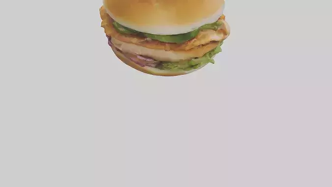 Chicken fillet sandwich model 3D model 5