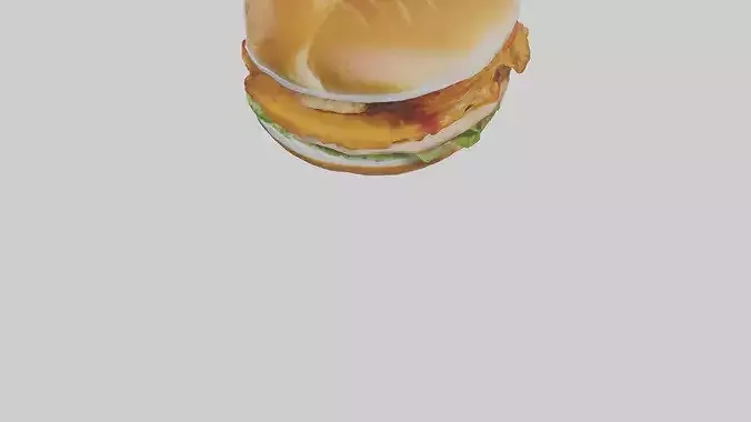 Chicken fillet sandwich model 3D model 6