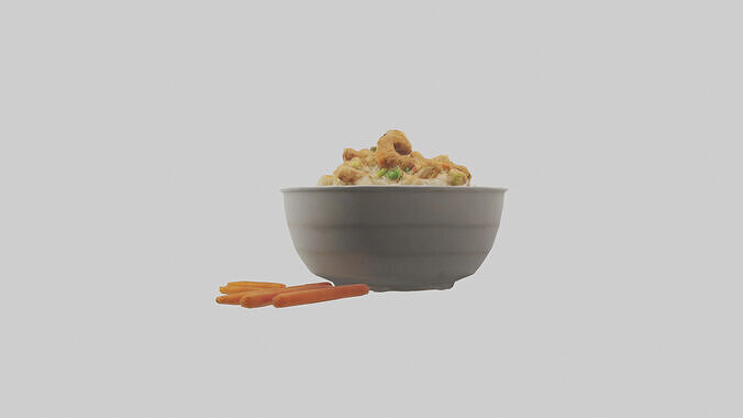 Chicken fried rice model 3D model
