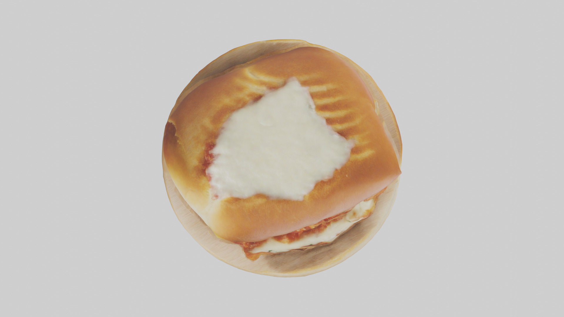 Chicken parmigiana sandwich model 3D model_14