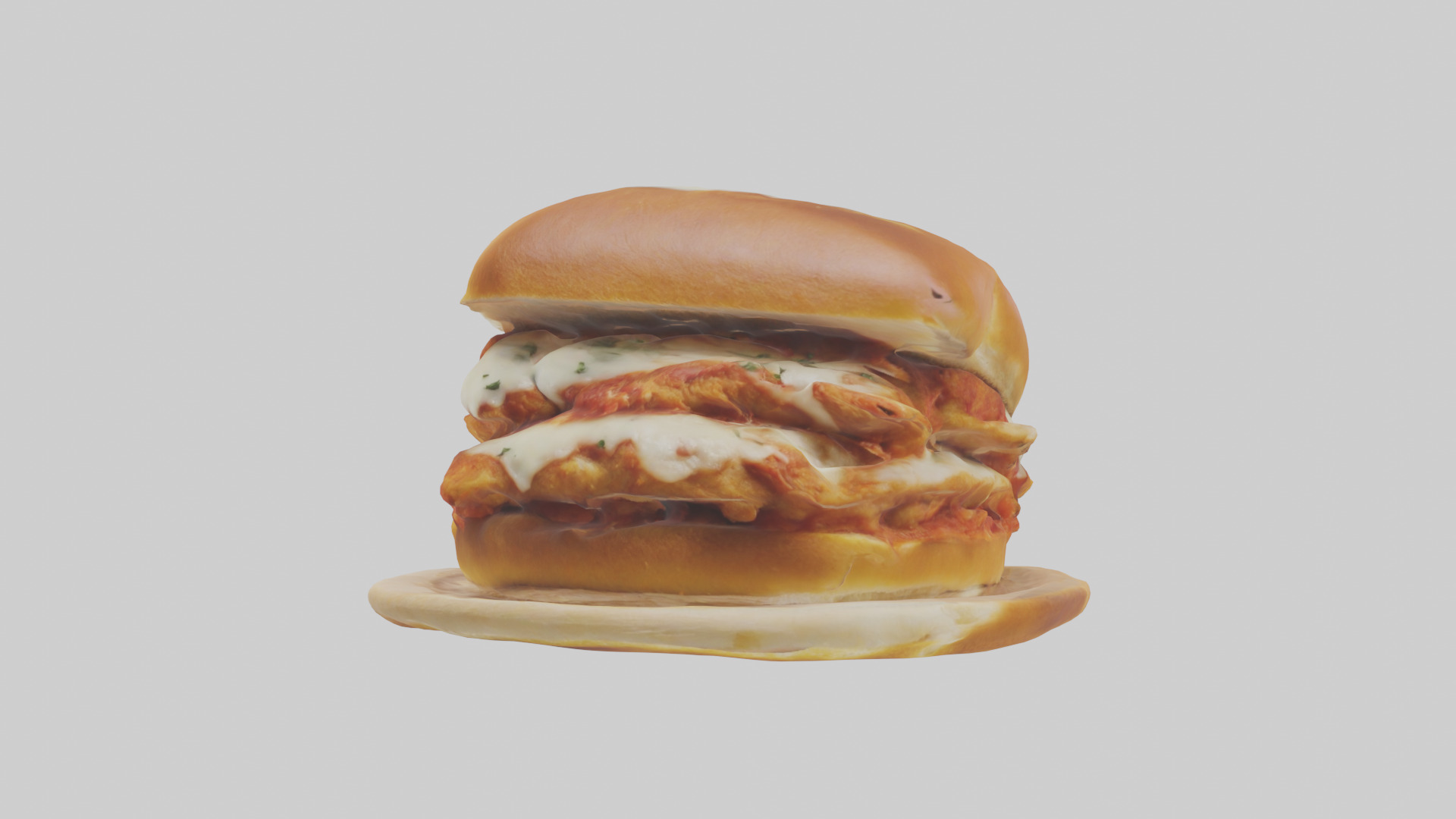 Chicken parmigiana sandwich model 3D model_10