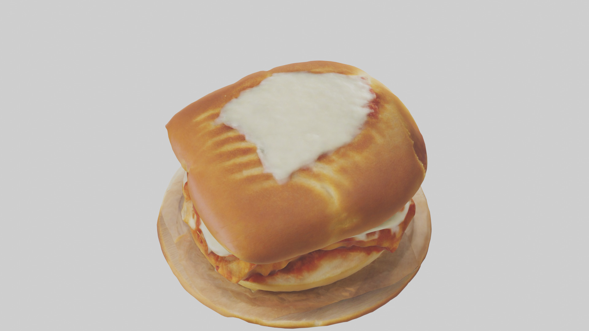 Chicken parmigiana sandwich model 3D model_15