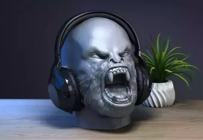Human gorilla Headphone Stand 3D print model