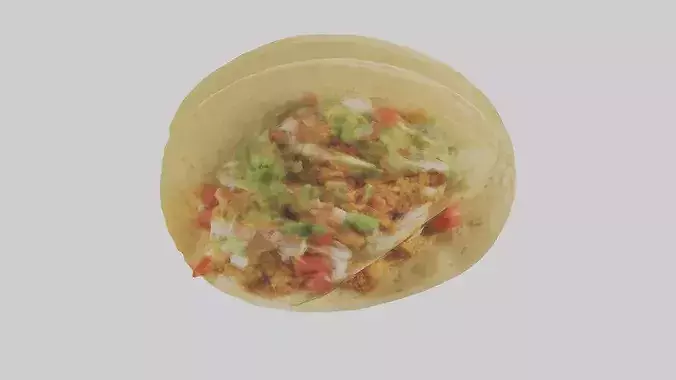 Chicken tacos model 3D model 3