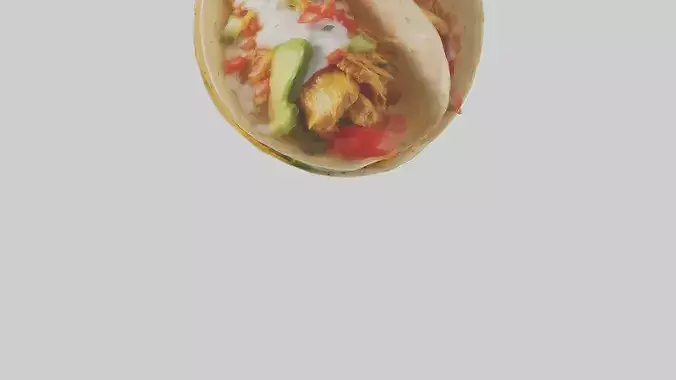 Chicken tacos model 3D model 6