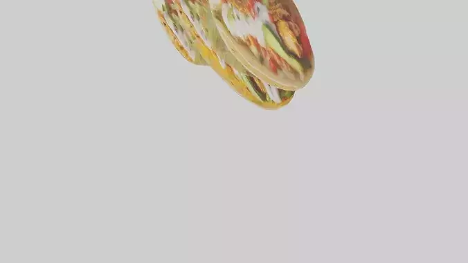 Chicken tacos model 3D model 7