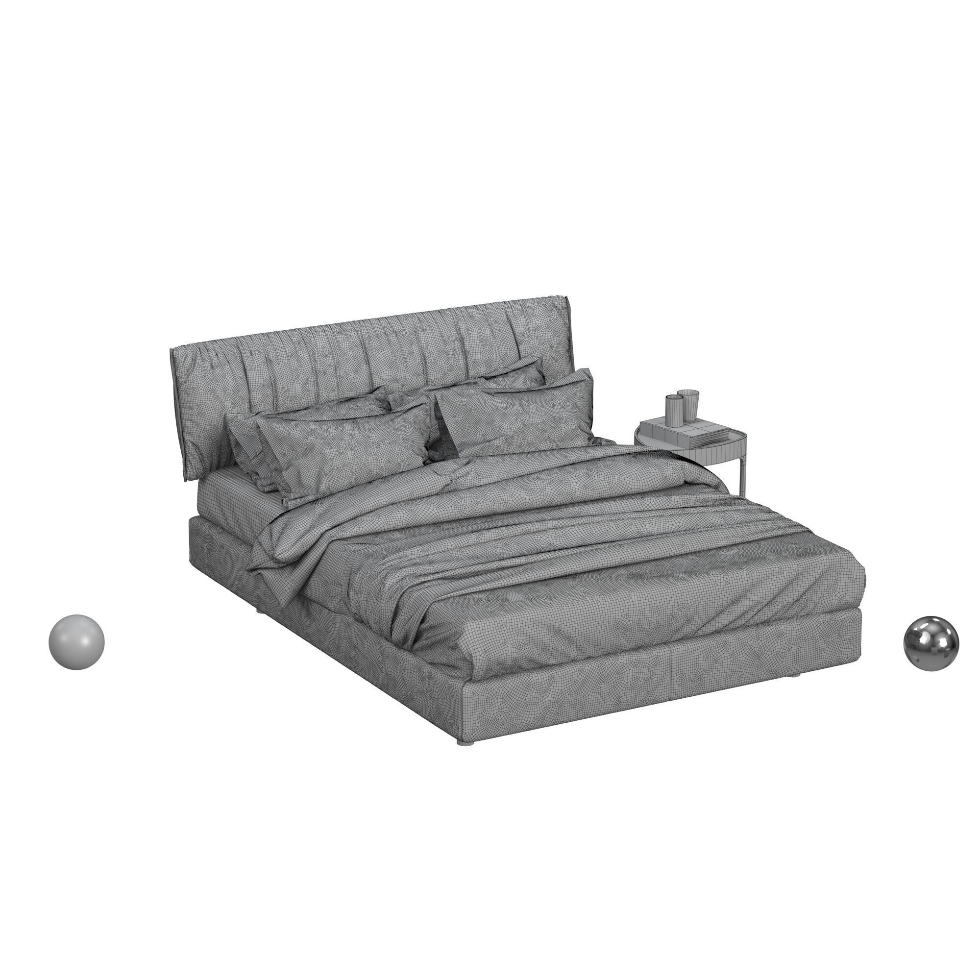 Fluttua Replis Bed Lago designed by Daniele Lago 3D model_3