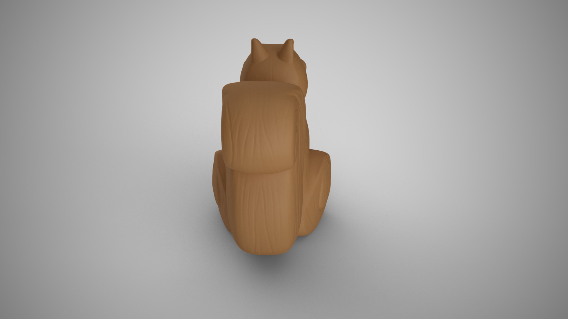 Wood Look Squirrel Penholder 3D print model_2