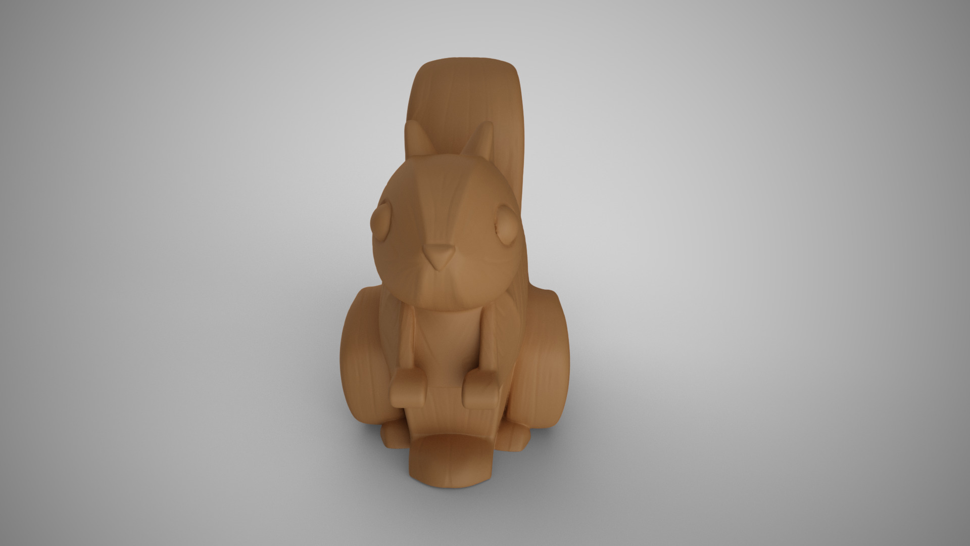 Wood Look Squirrel Penholder 3D print model_6