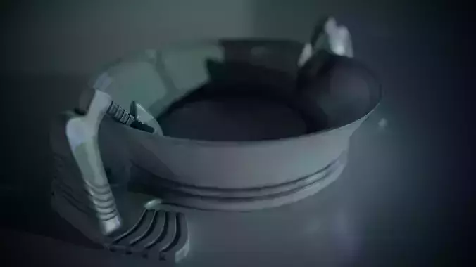 Futuristic Metal Bowl - Sci-Fi Decorative