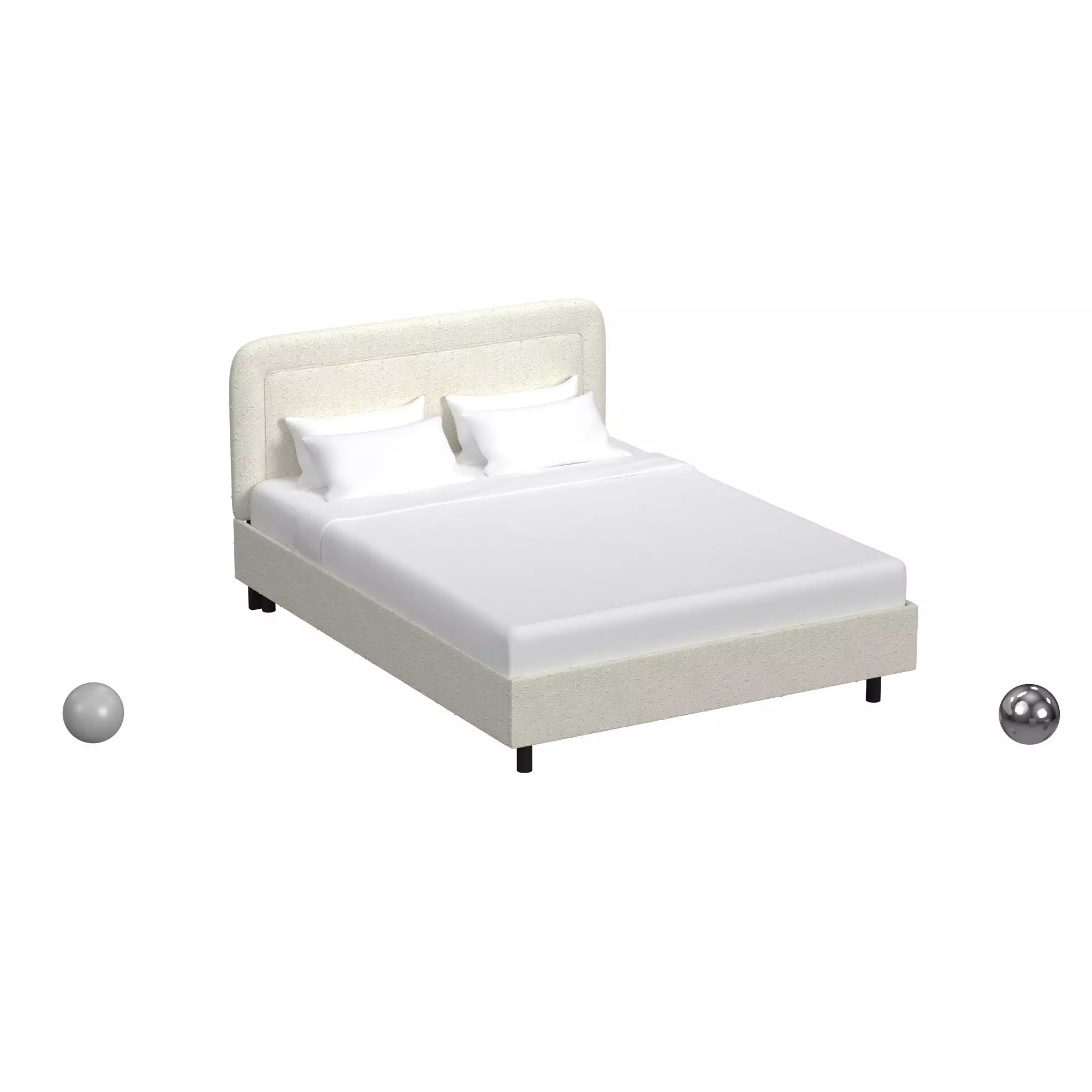 Gwendolyn Upholstered Platform Bed 3D model_0