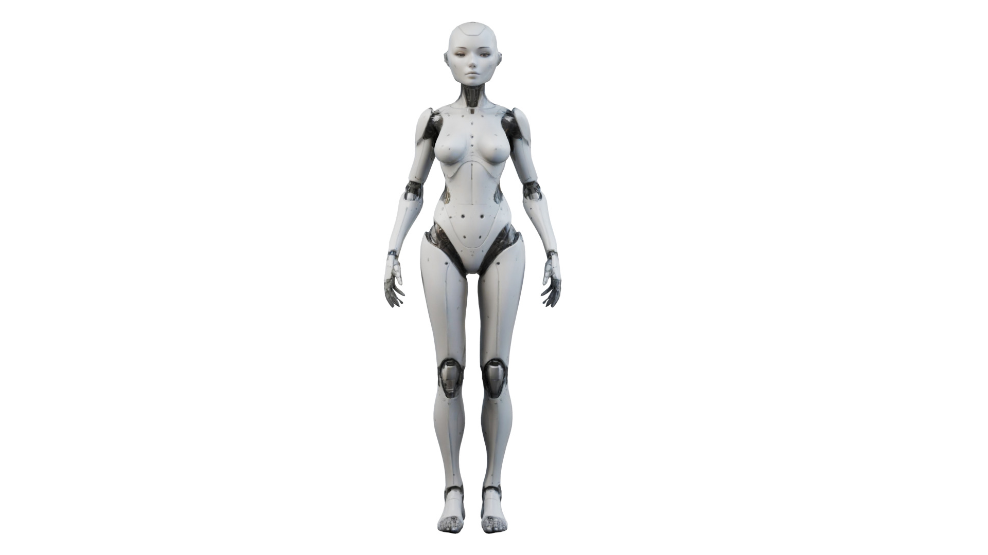 Diverse 3D Body Collection Female Robot Cartoon Kid  More Low-poly 3D model_1