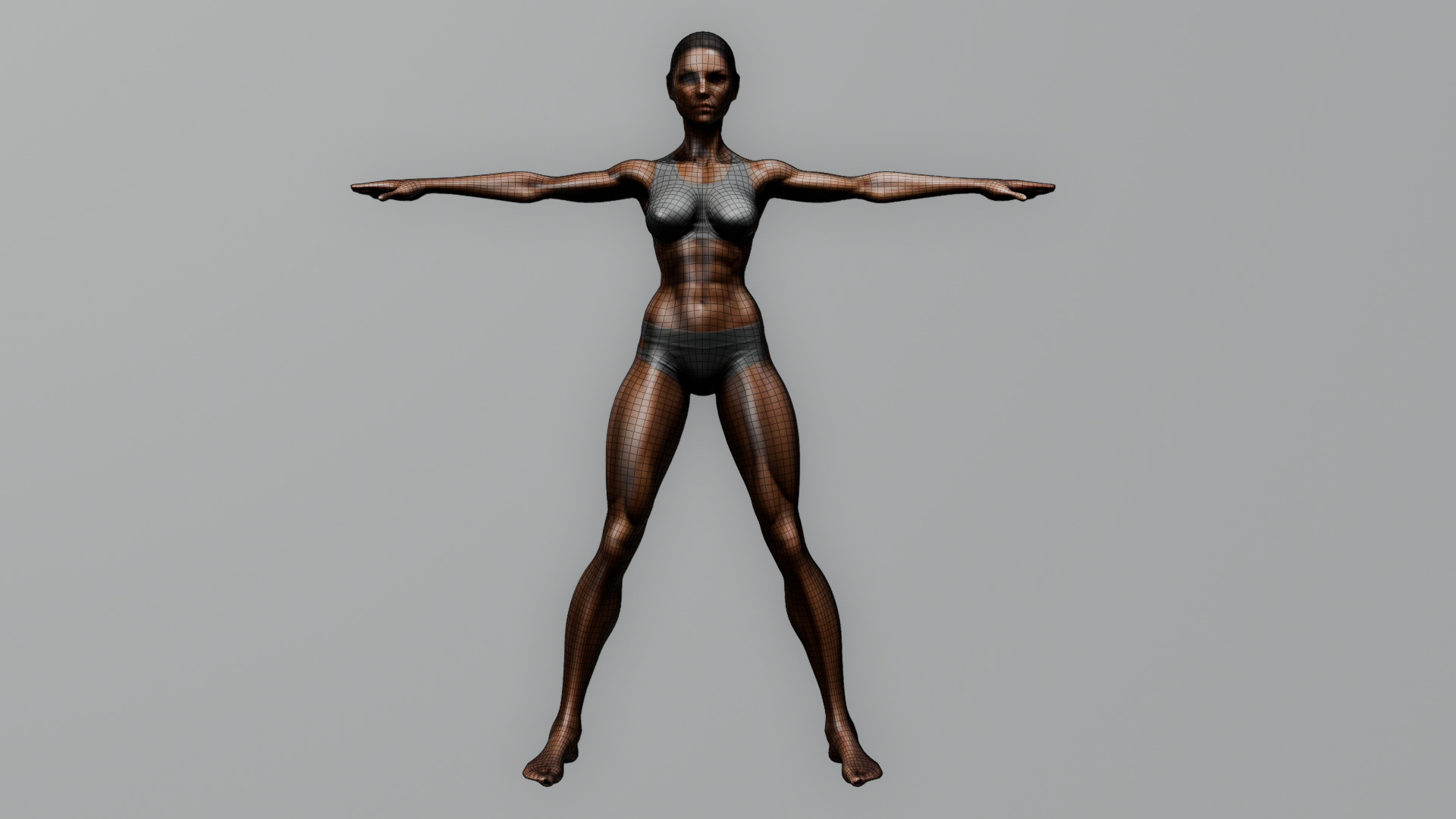 Diverse 3D Body Collection Female Robot Cartoon Kid  More Low-poly 3D model_10