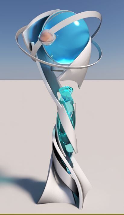 Sci-fi Tower Low-poly 3D model_1