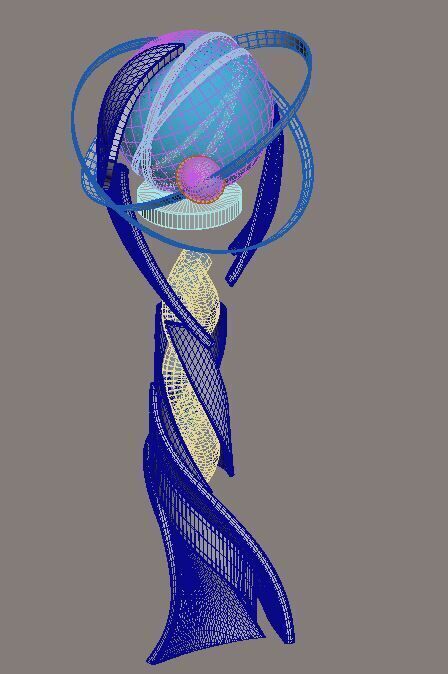 Sci-fi Tower Low-poly 3D model_12