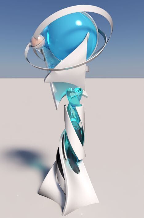 Sci-fi Tower Low-poly 3D model_2