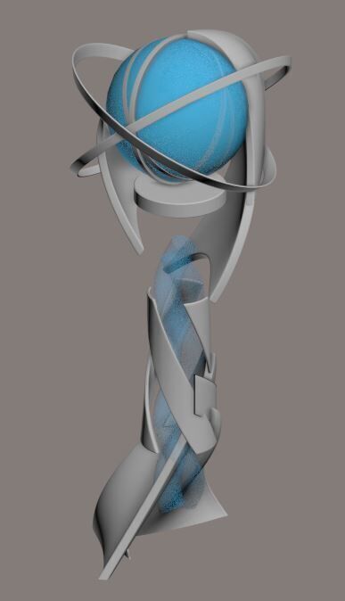 Sci-fi Tower Low-poly 3D model_11